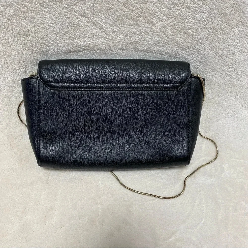 Kate Spade Jill Longacre Couth Black Leather Shoulder‎ Bag Handbag Chain Strap